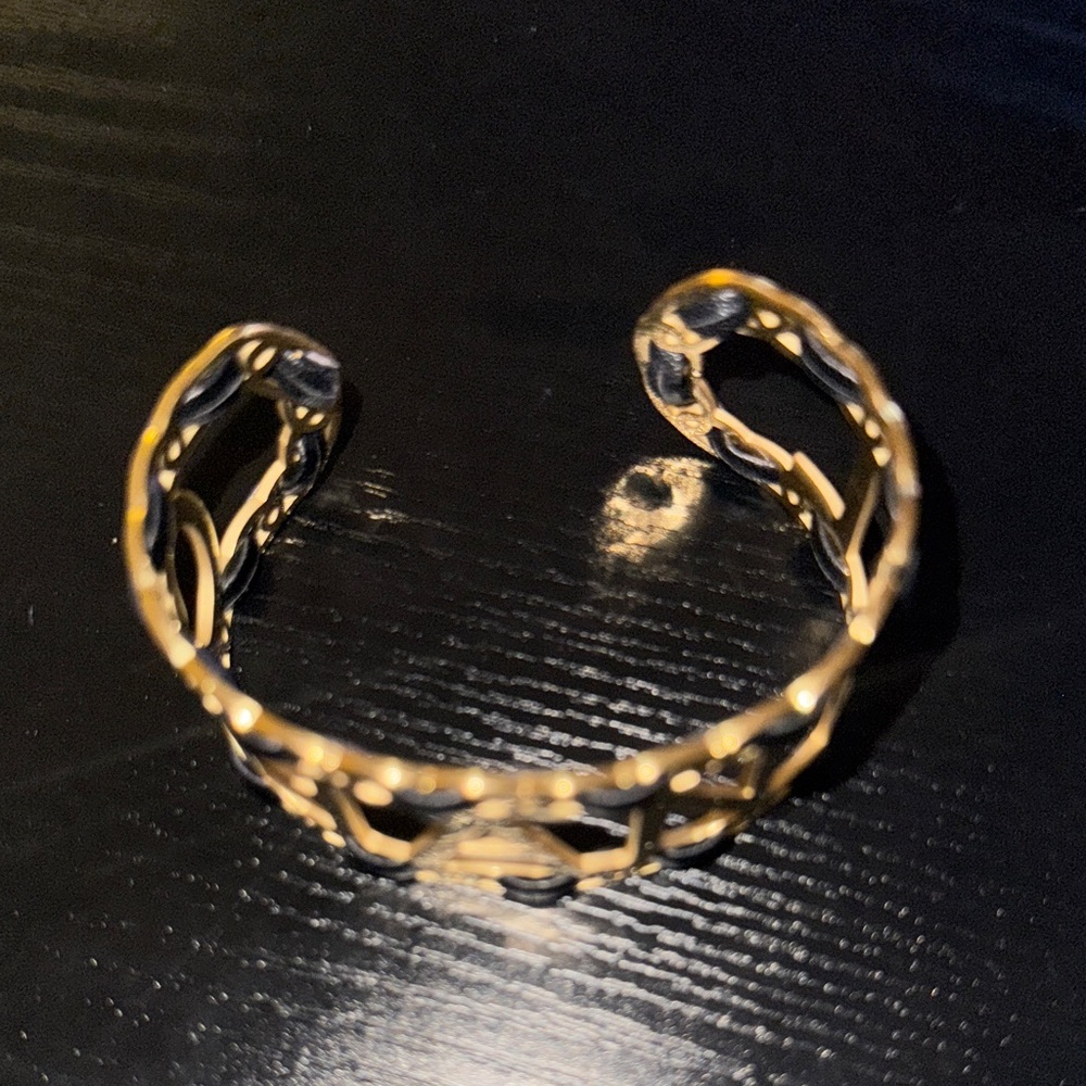 Gold and Black Chanel Fashion Bracelet - Picture 11 of 13